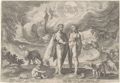 Prométhée crée le premier homme - Hendrick Goltzius (workshop of)