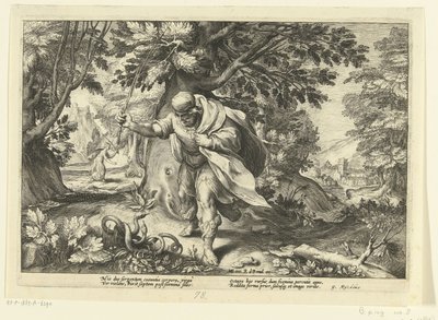 Tirésias frappe deux serpents accouplés (Les Métamorphoses d