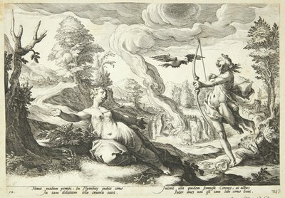 Apollon tue Coronis - Hendrick Goltzius