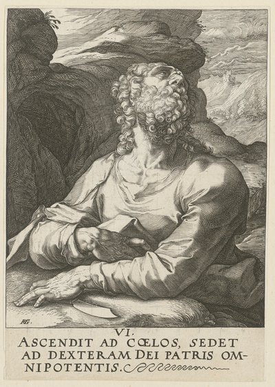 Barthélemy, feuille 6 de la série « Le Christ, les douze apôtres et Paul » - Hendrick Goltzius