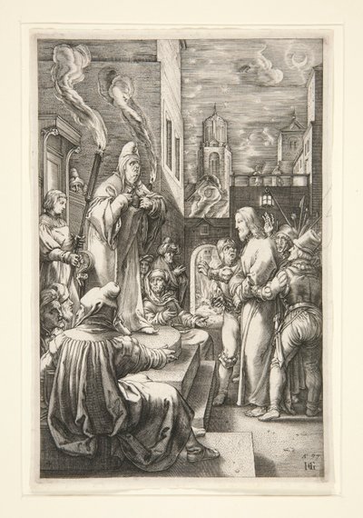 Le Christ devant Caïphe - Hendrick Goltzius