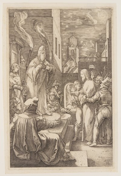 Le Christ devant Caïphe, extrait de La Passion - Hendrick Goltzius
