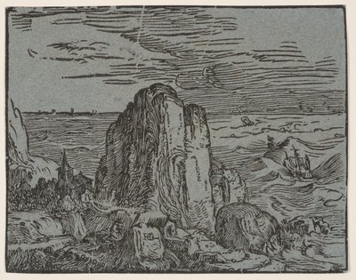 Falaise au bord de la mer - Hendrick Goltzius