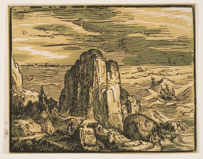 Falaise au bord de la mer - Hendrick Goltzius