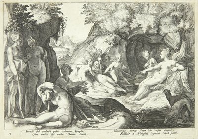 Diane découvre la grossesse de Callisto - Hendrick Goltzius