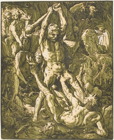 Hercule tuant Cacus - Hendrick Goltzius