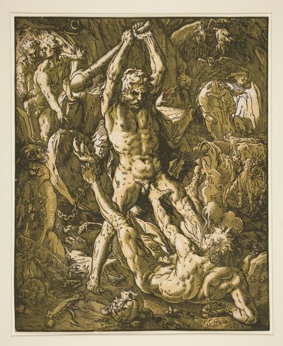 Hercule Tuant Cacus - Hendrick Goltzius