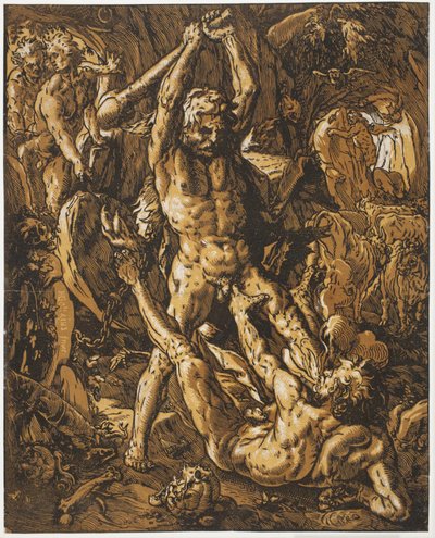 Hercule tuant Cacus - Hendrick Goltzius