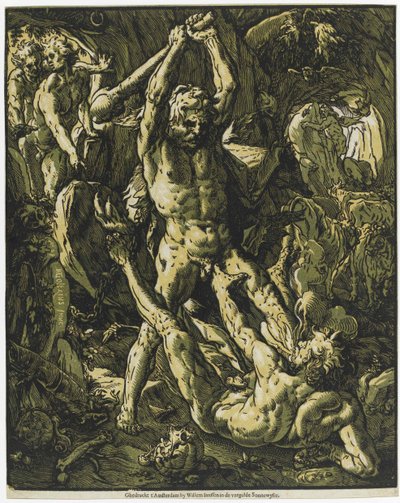 Hercule tuant Cacus, 1588 - Hendrick Goltzius