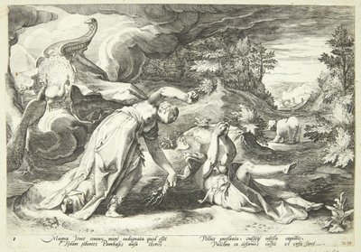 Junon transforme Callisto en ours - Hendrick Goltzius