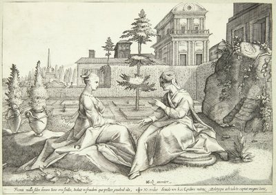 Junon déguisée en Beroë avertit Sémélé - Hendrick Goltzius