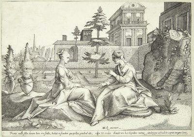 Junon déguisée en Beroë avertit Sémélé - Hendrick Goltzius
