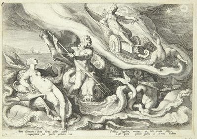 Junon se plaint de Callisto à Océan et Téthys - Hendrick Goltzius