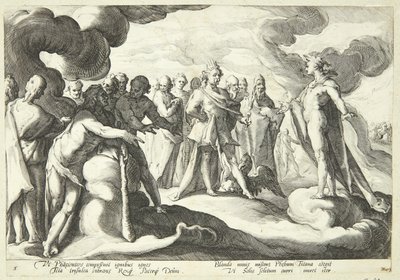 Jupiter et les dieux demandent à Hélios de reprendre le contrôle du char solaire - Hendrick Goltzius