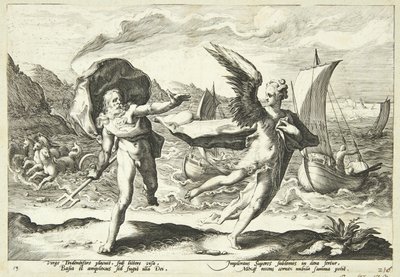 Koronis transformée en corbeau - Hendrick Goltzius