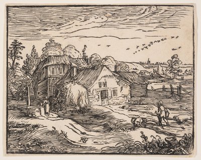 Paysage avec une ferme - Hendrick Goltzius