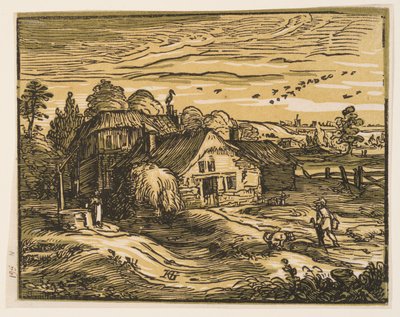 Paysage avec une ferme - Hendrick Goltzius