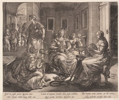 Lucrèce et ses femmes qui filent, extrait de L