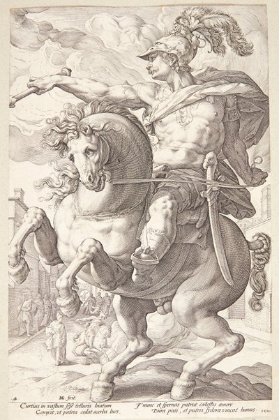 Marcus Curtius - Hendrick Goltzius