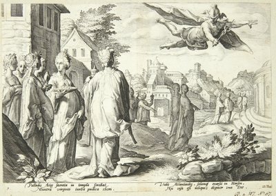 Mercure tombe amoureux de Herse - Hendrick Goltzius