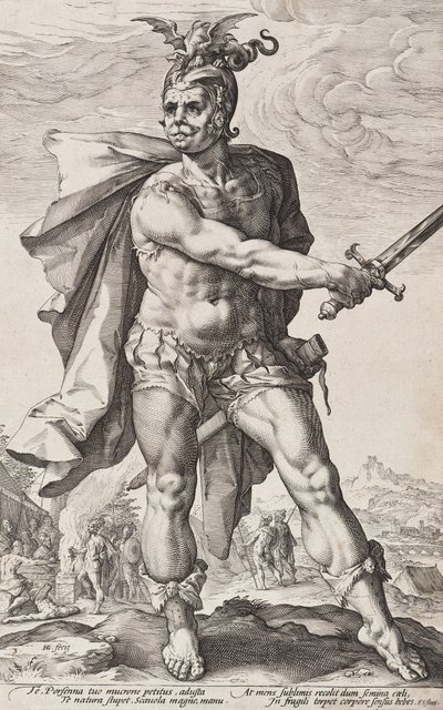 Mucius Scaevola (Héros romains, planche 3) - Hendrick Goltzius