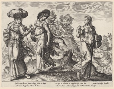 Orpa quitte Naomi et Ruth - Hendrick Goltzius