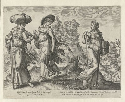 Orpa quitte Naomi et Ruth - Hendrick Goltzius