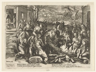 Paul mordu par une vipère à la main - Hendrick Goltzius