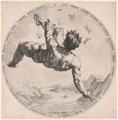 Phaéton, tiré de Les quatre déshonorants - Hendrick Goltzius