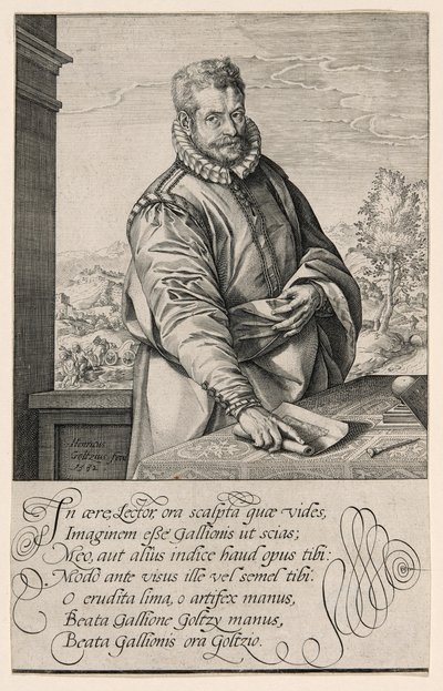 Philips Galle (1537-1612), élève de Coornhert de Haarlem, graveur et éditeur à Anvers à partir de 1570 ; Le Baptême de l