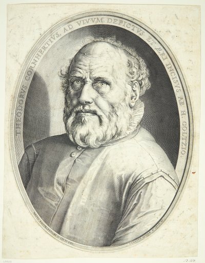 Portrait de Dirck Volkertsz Coornhert - Hendrick Goltzius