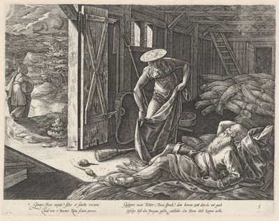 Ruth et Boaz dans la grange - Hendrick Goltzius