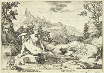 Salmacis et Hermaphrodite - Hendrick Goltzius
