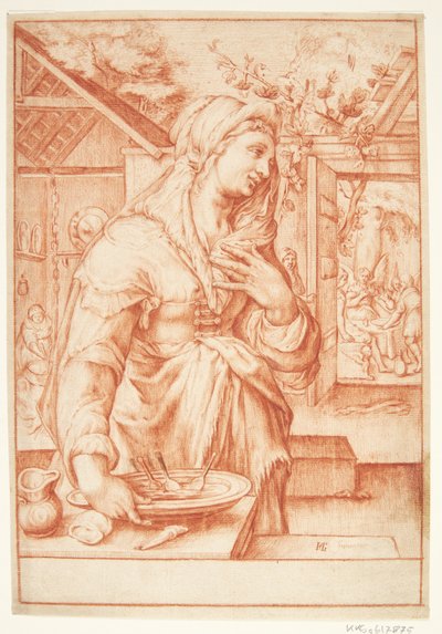 Sarah dans la cuisine - Hendrick Goltzius