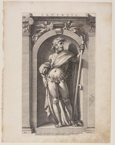 Saturnus (Saturne), tiré de Huit dieux païens - Hendrick Goltzius