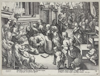 Saint Paul ressuscitant Eutychus - Hendrick Goltzius