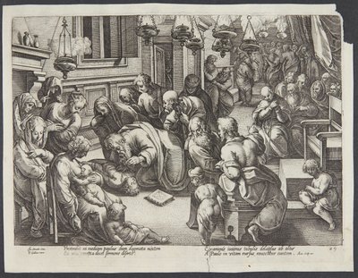 Saint Paul ressuscitant Eutychus - Hendrick Goltzius