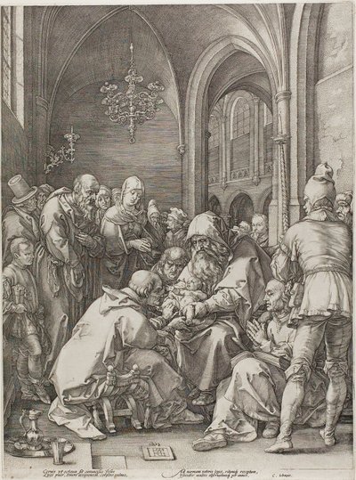La Circoncision, planche quatre de La Naissance et la Vie Précoce du Christ - Hendrick Goltzius