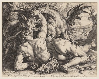 Le dragon dévorant les compagnons de Cadmus - Hendrick Goltzius