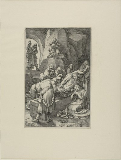 La mise au tombeau, planche onze de La Passion du Christ - Hendrick Goltzius