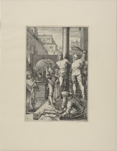La Flagellation, planche six de La Passion du Christ - Hendrick Goltzius