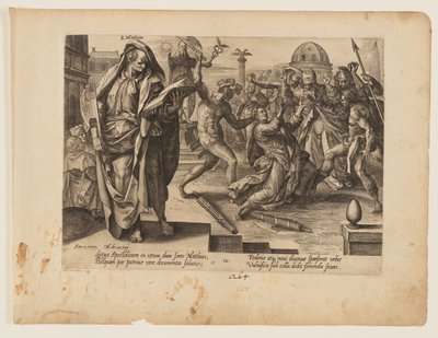 Le martyre de saint Matthias, extrait du Martyre du Christ et des Apôtres - Hendrick Goltzius