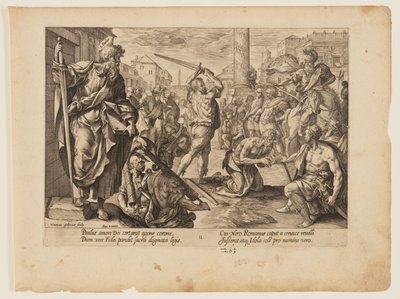 Le martyre de saint Paul, extrait du Martyre du Christ et des Apôtres - Hendrick Goltzius