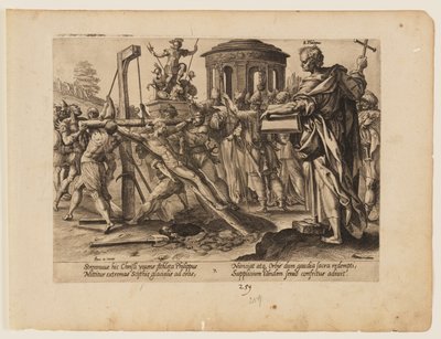 Le martyre de saint Philippe, extrait du Martyre du Christ et des Apôtres - Hendrick Goltzius