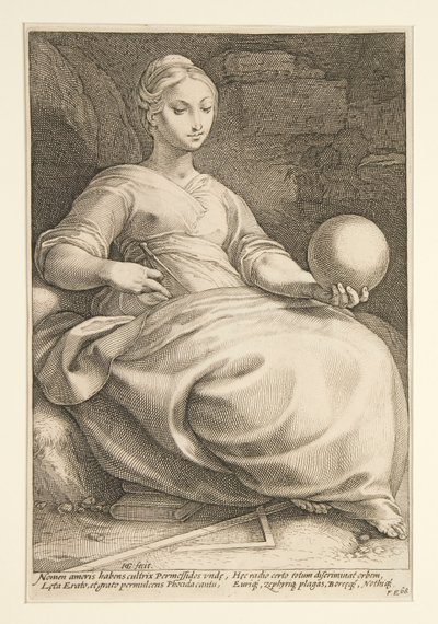 Les Neuf Muses: Erato, #7 dans une série de 9 - Hendrick Goltzius