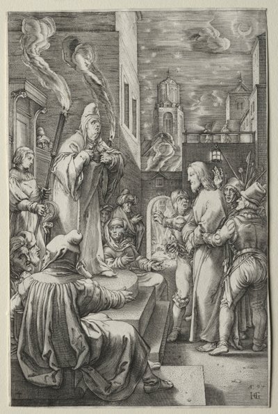 La Passion : Le Christ devant Caïphe - Hendrick Goltzius