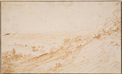 Paysage avec pente - Hendrick Goudt