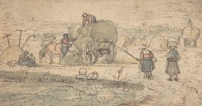 Paysans chargeant du foin, vers 1620 - Hendrick. Hendrick Avercamp,Avercamp
