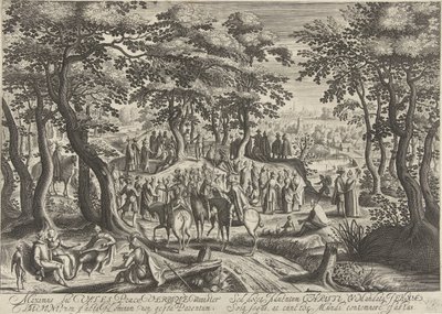 Jean-Baptiste prêchant à la foule - Hendrick Hondius (I)