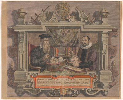 Portrait de Jodocus Hondius et Gerard Mercator - Hendrick Hondius (rejected attribution)